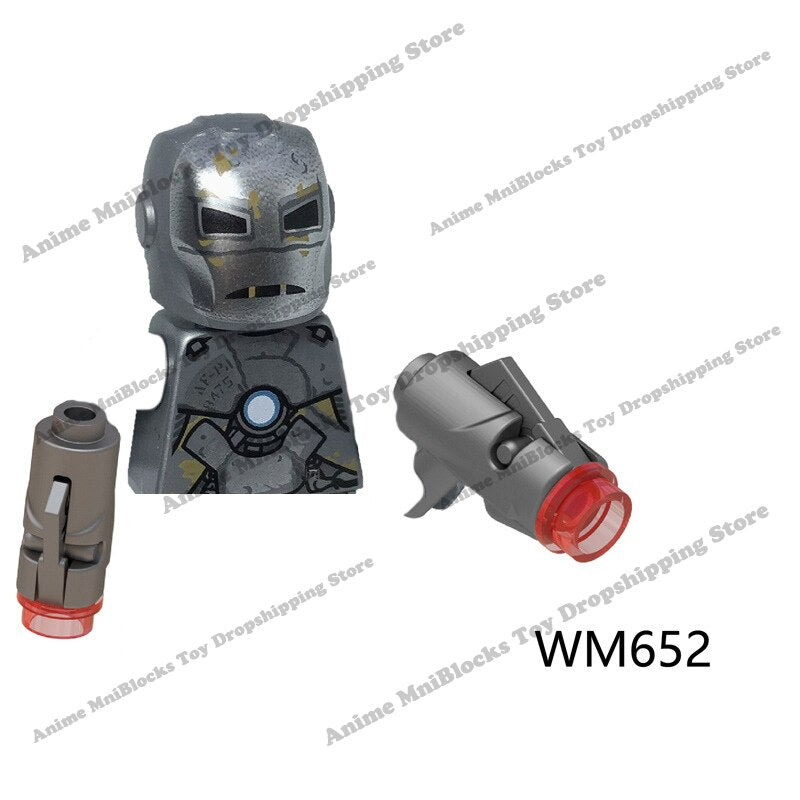 XP193 D009 WM718 Mark suit Disney anime movie figurine dolls mini plastic action toy figures Assemble blocks Christmas gifts