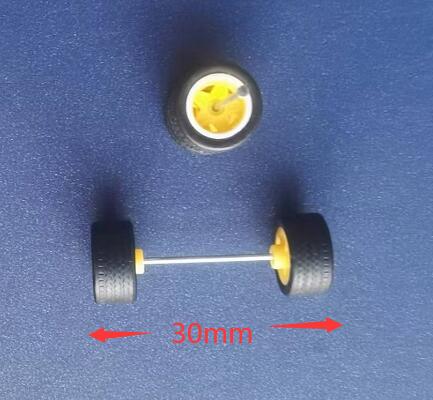 4PCS 1/64 Scale Alloy Car Model 5.2mm/11mm Size Rubber Tires + Wheels + Axles for Modified 1:64 Matchbox/Domeka/HW Model Cars