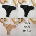 3PCS/Set Women&#39;s Cotton Panties Seamless High Waisted Thongs Comfortable Sexy Female Underpants Panties Briefs Intimates S-XL