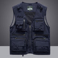 Summer Men Unloading Tactical Vest Coat Casual Men&#39;s Photographer Waistcoat Mesh Work Sleeveless Jacket Tools Pocket Vest 5XL