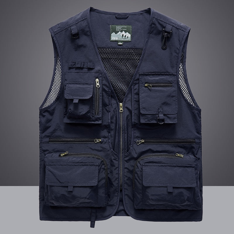 Summer Men Unloading Tactical Vest Coat Casual Men&
