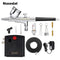 Nasedal NT-19 Dual-Action Airbrush Compressor Kit 0.3mm Airbrush Spray Gun for Nail Airbrush Model Cake Car Fish Shoes Painting