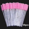 Disposable Crystal Eyelashes Brush Comb 25/50Pcs Eye Lashes Extension Mascara Wands Makeup Professional Makeup Beauty Tool