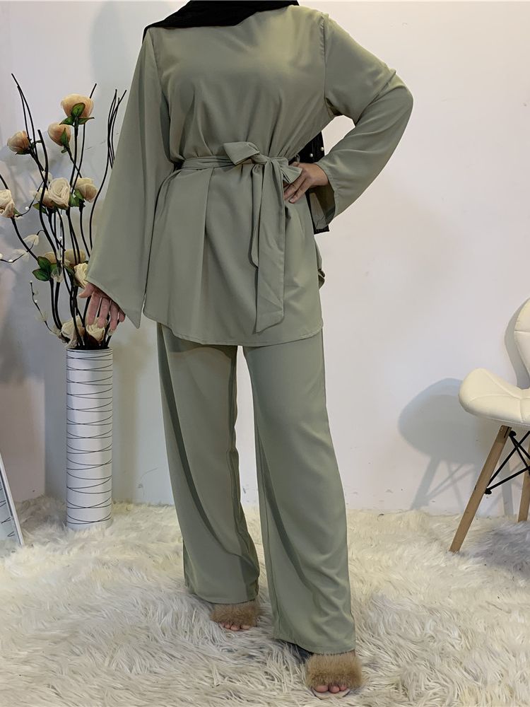 Eid Mubarak Kaftan Dubai Abaya Turkey Muslim Fashion Hijab Dress Sets Islam Clothing Abayas For Women Musulman Ensembles De Mode