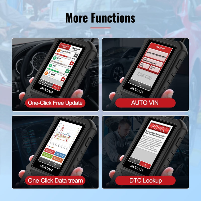 MUCAR CDE900 OBD2 Car Diagnostic Tool Engine TCM ABS SRS System Auto Car Code Reader for Mechanics Scanner Lifetime Free Upgrade