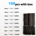 140/150 PCS Boxed 2:1 Times Shrink Electronic DIY Heat Shrink Tube Set Thermoresistant Tube Wire Connection Insulated Polyolefin