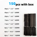 140/150 PCS Boxed 2:1 Times Shrink Electronic DIY Heat Shrink Tube Set Thermoresistant Tube Wire Connection Insulated Polyolefin