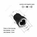 12V 3A 5.5mm 2.1mm Plug Socket DC Connectors DC Power Socket Male Female Jack Screw Nut Panel Mount DC Power Adapter Connector