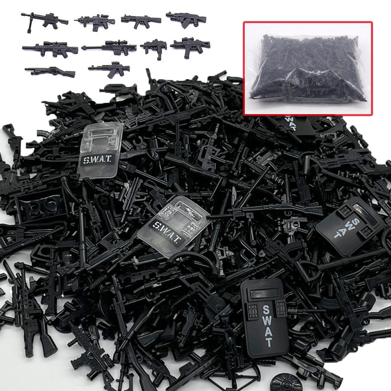 Army Guns Weapon Pieces Assembly Blocks Soldier Figure Accessories DIY MOC Bricks Accessories WW2 Military GunToys Gift For Kids