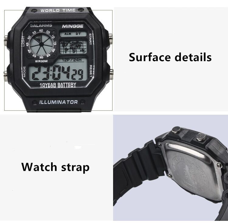 2021 new Military Digital Watches Men Sports Luminous Chronograph Waterproof Male Electronic Wrist Watches Relogio Masculino