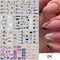 12 Designs Nail Stickers Set Mixed Floral Geometric Nail Art Water Transfer Decals Sliders Flower Leaves Manicures Decoration