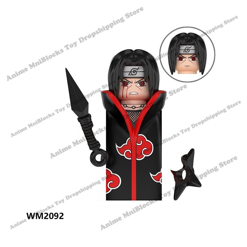 WM6109 Naruto blocks anime Sasuke Kakashi Madara Zetsu Might Guy Rock Lee mini action toy figures Assemble bricks toys kid gifts