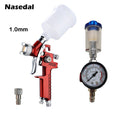 0.8mm/1.0mm Mini HVLP Spary Gun Paint Airbrush Gravity Feed Air Brush for Wall Car Painting Nail Cake Decorate Painting Spraying
