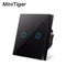 MiniTiger EU Touch Switch LED Crystal Glass Panel Wall Lamp Light Switch 1/2/3 Gang AC100-240V LED Sensor Switches Interruttore