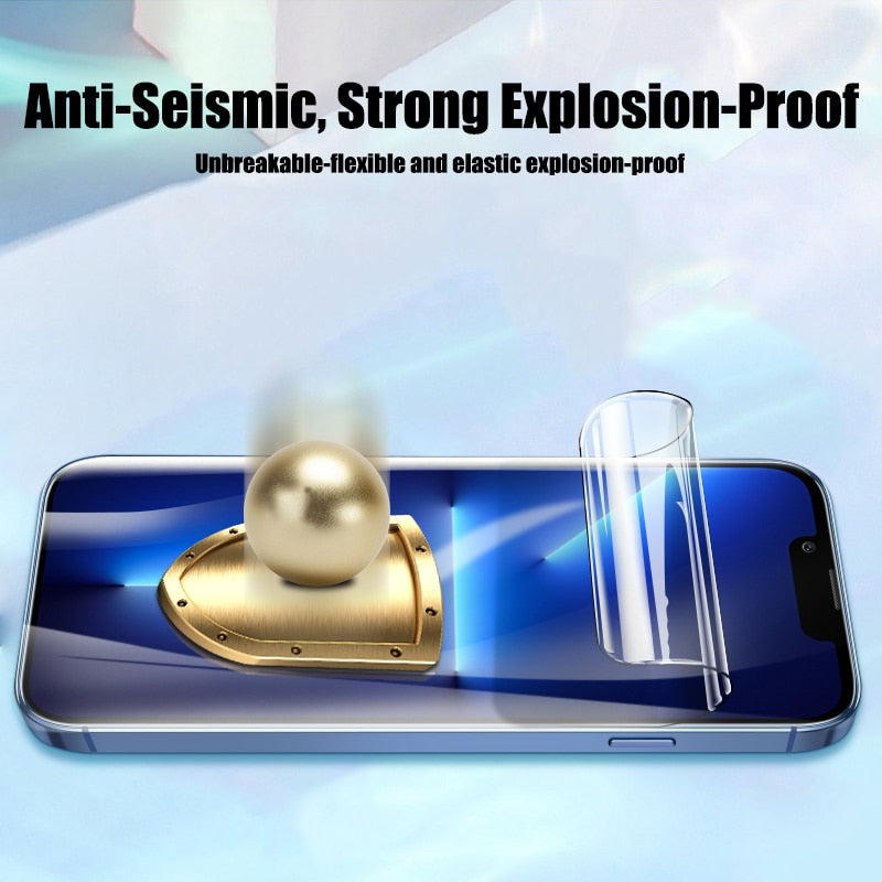 4PCS Full Cover Hydrogel Film On The For iPhone 13 12 11 For iPhone X XR XS MAX 6 7 8 Plus 11 12 13 14 Pro Max Screen Protector
