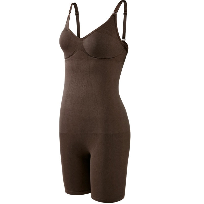 Seamless Women Bodysuit Butt Lifter Shapewear Waist Trainer Body Shaper Strappy-Back Chest Enhancing Corrective Underwear Corset