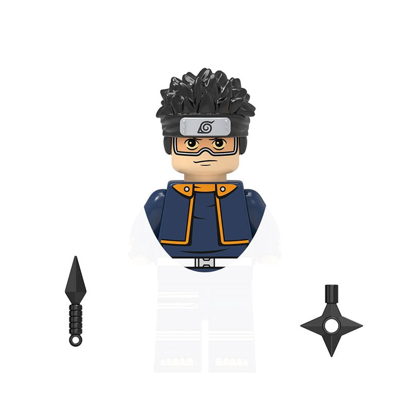 Naruto Sasuke Kakashi Akatsuki bricks Building Blocks Anime cartoon Mini Action Figures Heads Assembly Toys kids Christma Gifts