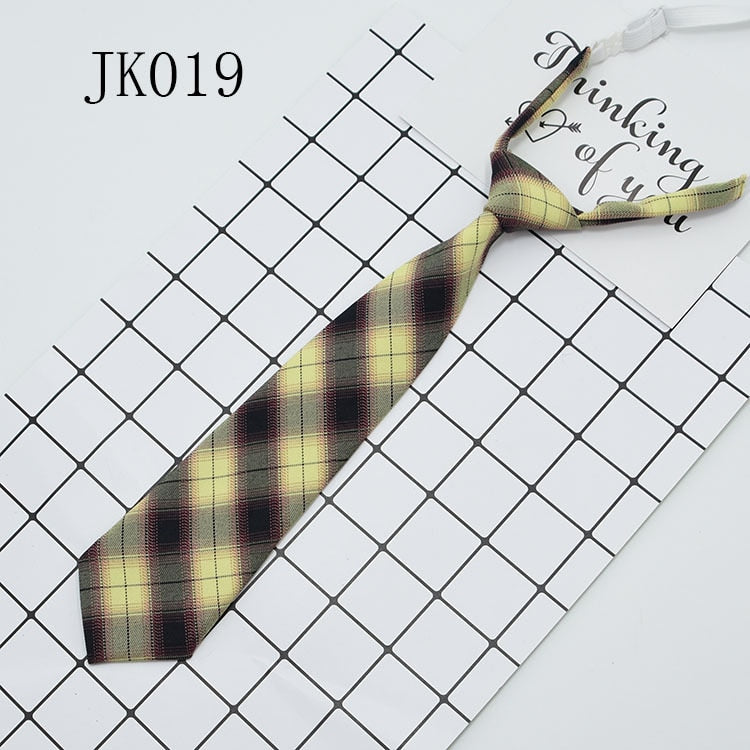 Shirt Necktie Women College Style JK Plaid Uniform  Detachable Collars Removable Ties Apparel Accessories галстук женский