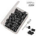 100pcs 80''/120''/180" Nail Art Sanding Bands Gel Polish Remover Tool Accessory for Electric Nail Machine Nail Drill Bits
