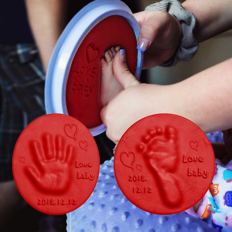 Soft Clay Baby Handprint Footprint Imprint Baby Care Hand And Foot Print Mud Fingerprint Anti-stress Kid Ink Pad Toy Prints Gift