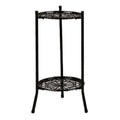 Two-Layer Elegant Metal Plant Stand Shelf Potted Plant Holder Modern Tall Plant Pot Stands for Indoor Outdoor Decor