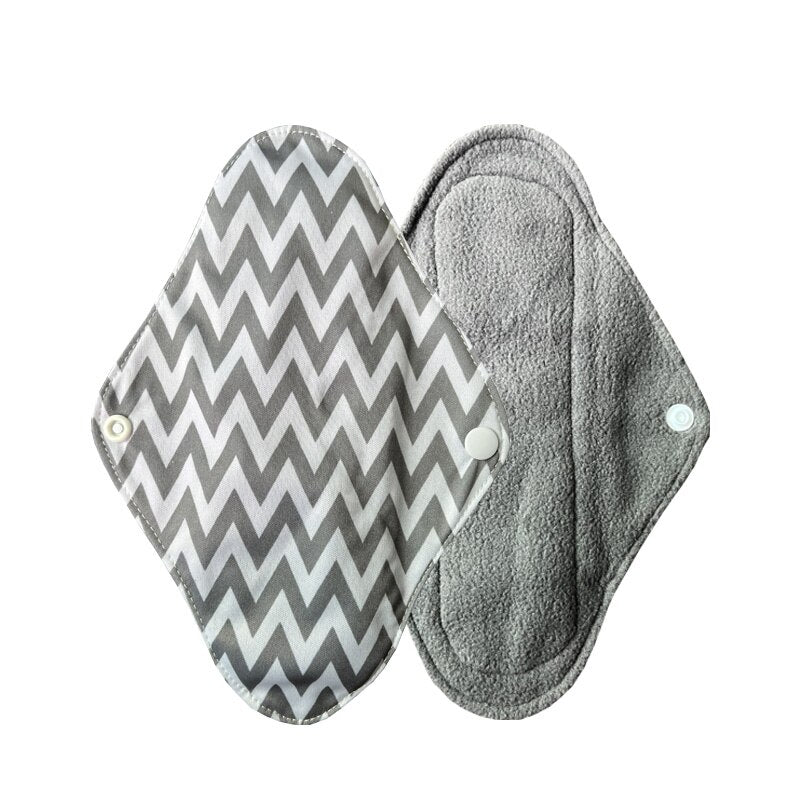 1 Pcs Natural Bamboo Charcoal Sanitary Pads For Normal Reusable Cotton Protection Female Sanitary Napkin