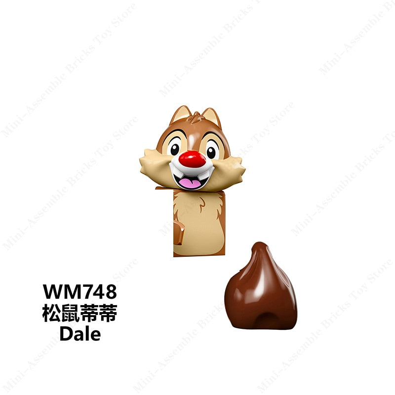 Disney Mini Action Toy Figures Building Blocks Cartoon dolls Toy Story Mickey Mouse Winnie The Pooh Frozen Stitch Donald Duck