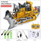 2.4G High Tech 11 Channels RC Excavator Dump Trucks Bulldozer Alloy Plastic Engineering Vehicle Electronic Toys For Boy Gifts