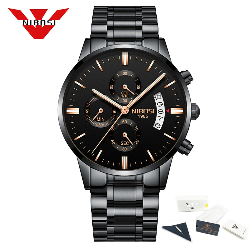 NIBOSI Relogio Masculino Mens Watches Top Brand Luxury Famous Men&