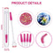 50pcs Reusable Eyelash Brush Tube Disposable Eyelash Wands Eyebrow Brush Replaceable Dust-proof Sparkling Broken Diamond Bottom