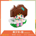 Disney DIY LinaBell assembly buildding blocks Goofy Pluto Anime Mini Action Figures Educational Toys kids Birthday Gifts