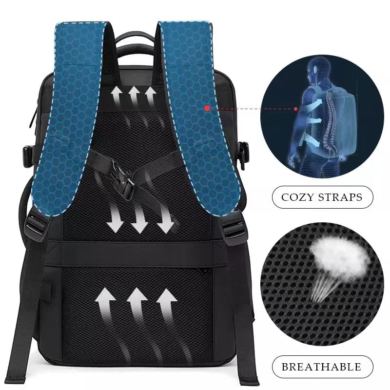 High Quality Brand 17.3 Laptop Backpack Large Waterproof School Backpacks USB Charging Men Business Travel Bag Big Backpack Man