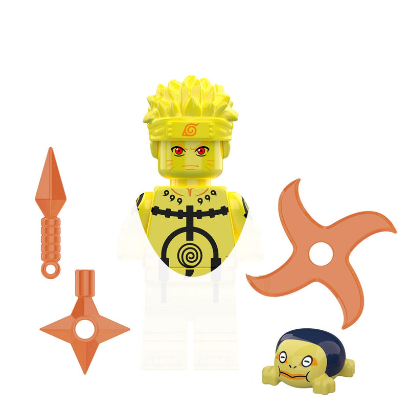 Naruto Sasuke Kakashi Akatsuki bricks Building Blocks Anime cartoon Mini Action Figures Heads Assembly Toys kids Christma Gifts