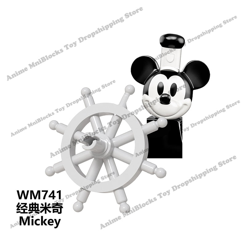 Disney Mini Action Toy Figures Building Blocks Cartoon dolls Toy Story Mickey Mouse Winnie The Pooh Frozen Stitch Donald Duck