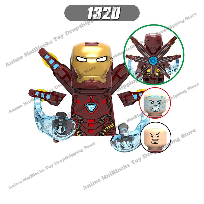 XP193 D009 WM718 Mark suit Disney anime movie figurine dolls mini plastic action toy figures Assemble blocks Christmas gifts