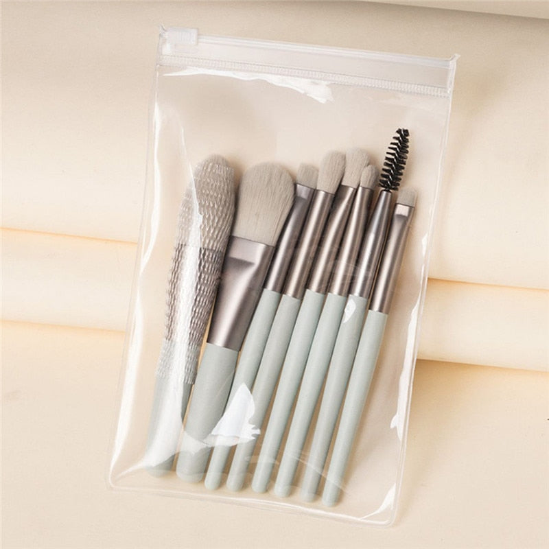 4/6/8Pcs Makeup Brushes Set With Bag Lip Eye Shadow Brush Professional Cosmetic Brushes Kit Travel Mini Makeup Brush beauty tool