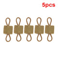 5pcs Tactical Backpack Binding Buckles Elastic Tactical Binding Buckle Carabiner Clip Bags Clasp Cord Fix Gear Elastic Strap
