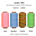 Leather Craft Sewing Kit Waxed Thread Hand Quilting Needles Sewing Awl for Beginner Leather Upholstery Repair, Stitching, Sewing