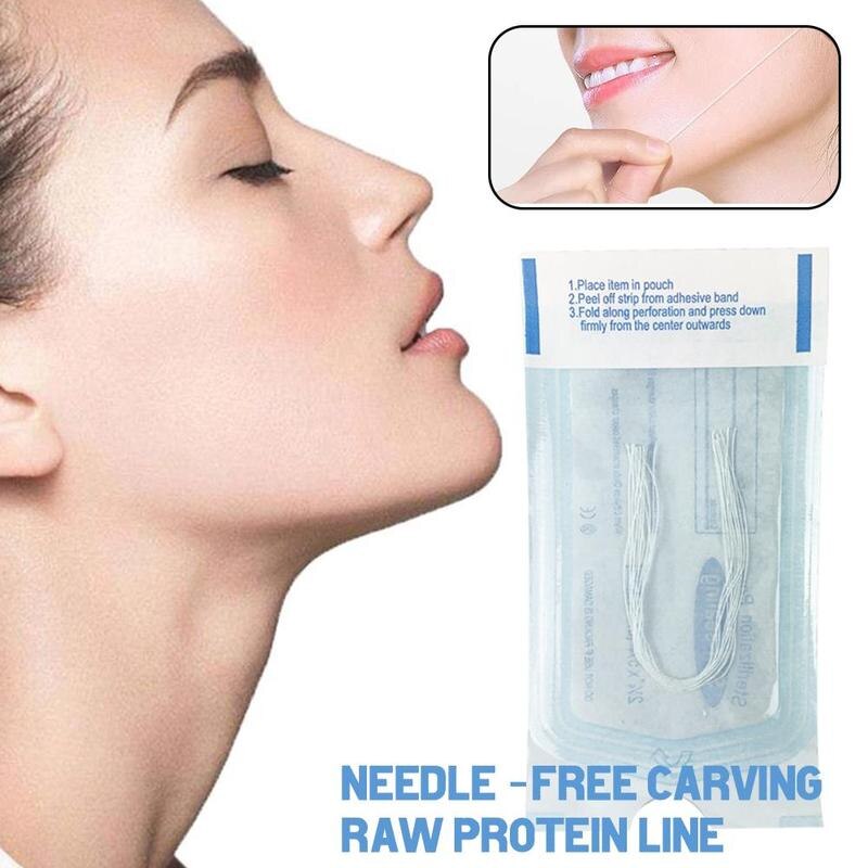 60/120pcs No Needle Gold Protein Line Absorbable Anti-wrinkle Face Filler Lift Firming Collagen Thread Anti-Aging Facial Serum