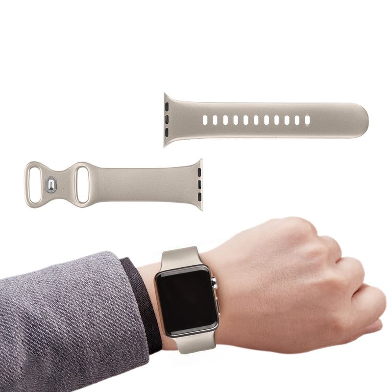 Silicone Bracelet Band For Apple Watch Strap 8 7 6 5 4 3 2 SE 42MM 38MM 44MM 40MM Strap For iWatch 41MM 45MM Smart Watch correa