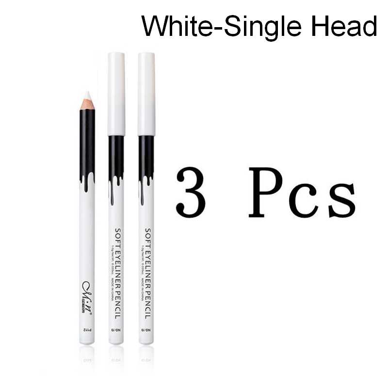 1-10 Pcs Eyeliner Pencil Makeup Women Long Lasting Waterproof Pigment Eye Liner White Eyeliner Pen Cosmetics