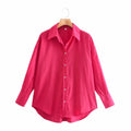 Zevity New Women Simply Candy Color Casual Slim Poplin Shirts Office Ladies Long Sleeve Blouse Roupas Chic Chemise Tops LS9405