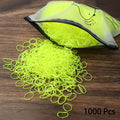 1000PCS Disposable Rubber Band Hairband For Children  Ponytail Hairs Ties Colourful Elastic Hair Bands Baby Hair Accessories