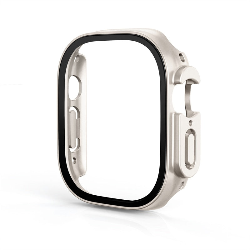 Glass+Case For Apple Watch Ultra 49mm band smartwatch PC Bumper+Screen Protector Tempered Cover iwatch series Ultra Accessories