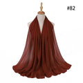 Hijab Scarf 72*175cm Plain Chiffon Scarves For Women Muslim Fasion Islam Clothing Headscarves Shawl For Ladies Headwrap Ramadan