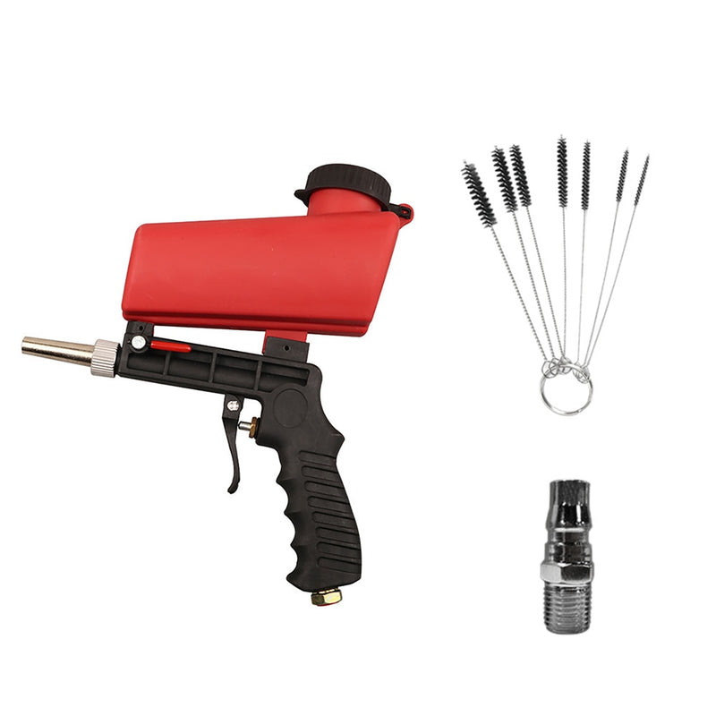 Adjustable Pneumatic Sandblasting Gun Set 90psi Portable Sand Blaster Gravity Sand Blasting Machine Handheld Blasting Gun Kit