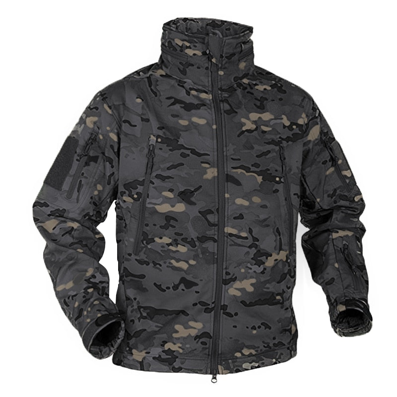 Winter Military Fleece Jacket Men Soft shell Tactical Waterproof Army Camouflage Coat Airsoft Clothing Multicam Windbreakers