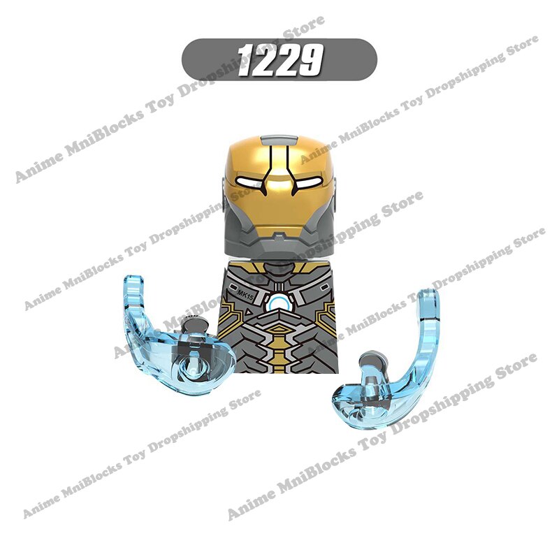 XP193 D009 WM718 Mark suit Disney anime movie figurine dolls mini plastic action toy figures Assemble blocks Christmas gifts