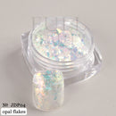 Crystal Fire Opal Flakes Nail Sequins Purple Holographic Glitter DIY Chrome Powder for Spring Nails Manicure Paillettes GL1857