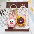 Kawaii Sanriod Accessories Kitty kuromi My Melody Cartoon Silicone Case Backpack Pendant Keychain Anime Toys for Girls Gifts